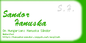 sandor hanuska business card